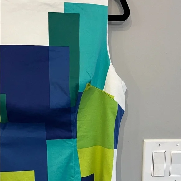 Leslie Fay Colorful Geometric Print Dress - Picture 3 of 15